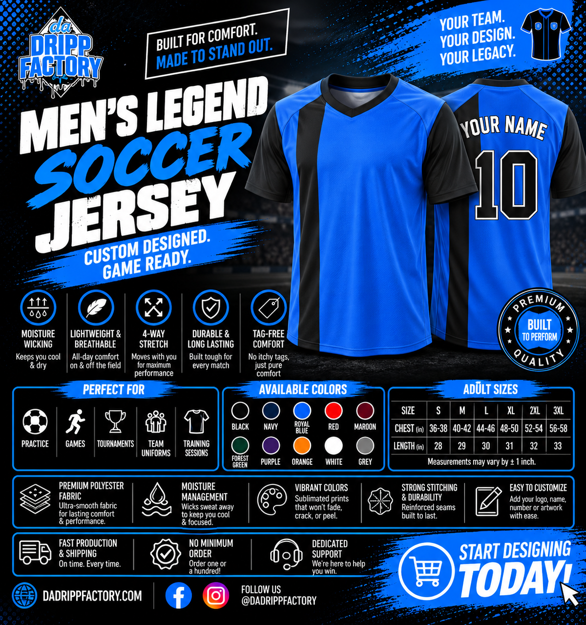 MEN'S LEGEND SOCCER JERSEY Main image