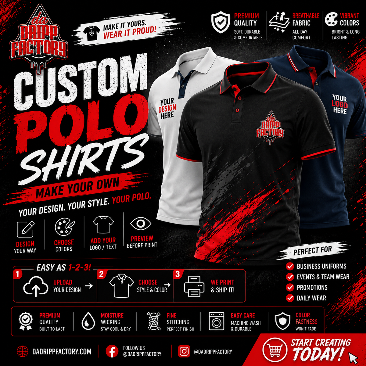 Custom polo shirts | Make your own