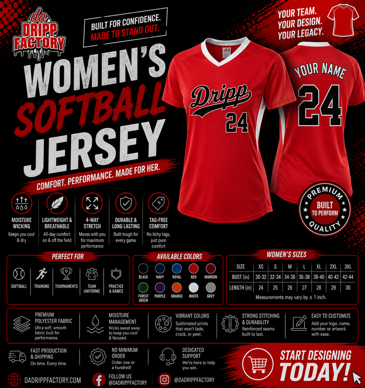 Women’s softball jersey