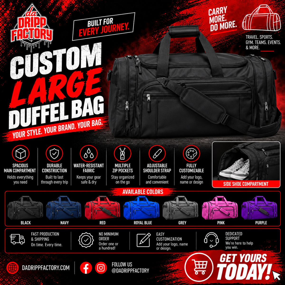  custom Large Duffel Bag Main image